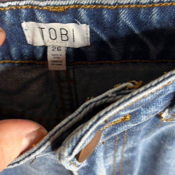 TOBI Vintage Wash Distressed jeans Size 26 - Picture 5 of 7